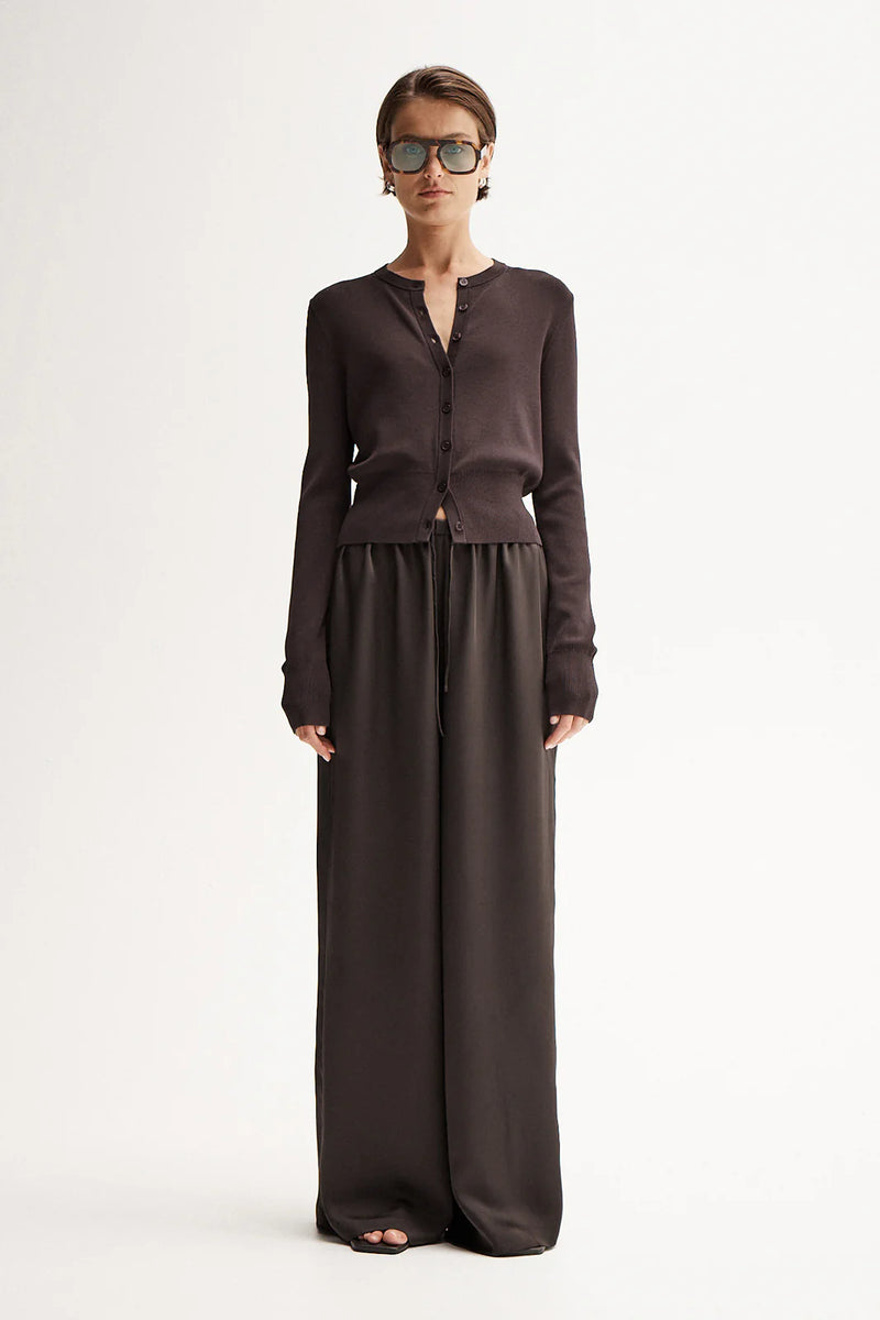 VICTORIA KNIT CARDIGAN | Chocolate