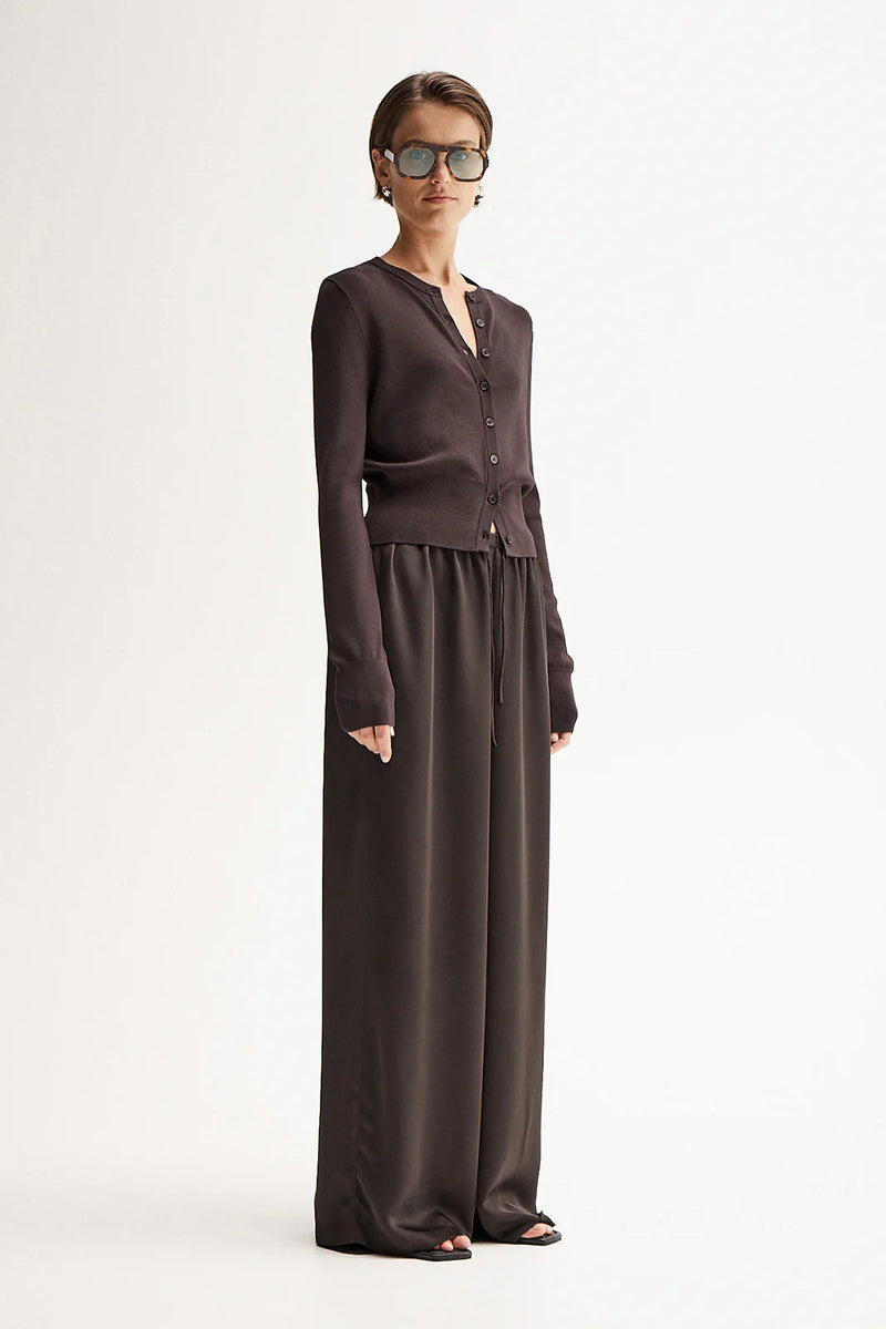 VICTORIA KNIT CARDIGAN | Chocolate