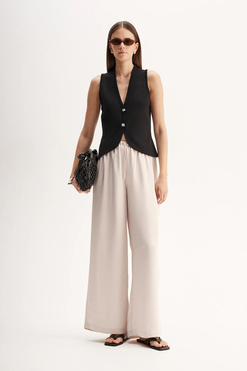 LANA KNIT VEST in Black by Elka Collective