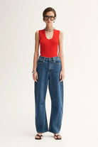 HAYES KNIT TOP in Crimson by Elka Collective