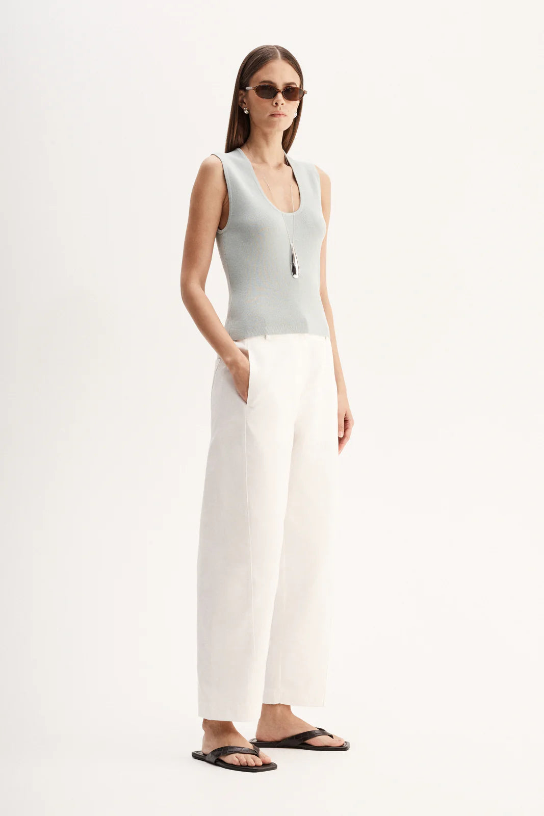 BLAIR KNIT TOP in Light Blue by Elka Collective