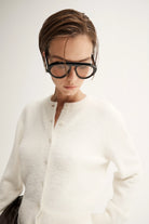 POISE KNIT CARDIGAN in White by Elka Collective