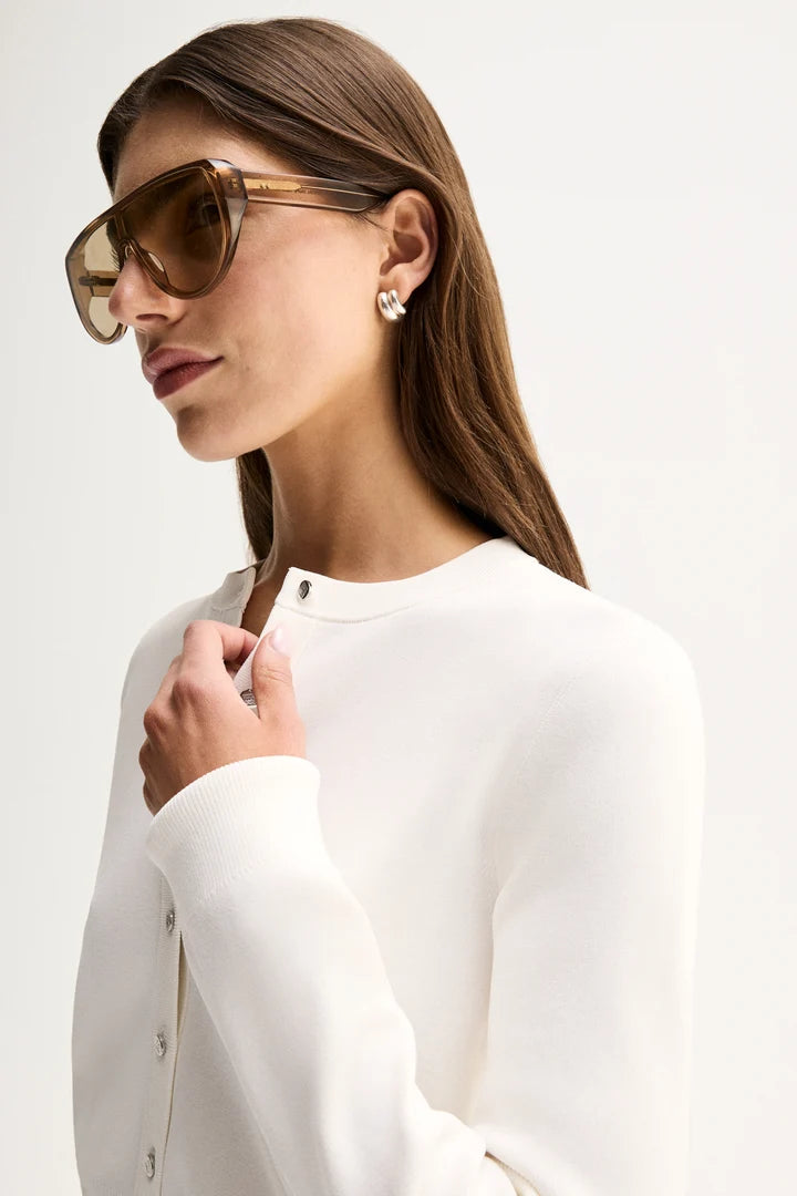 PENNY KNIT CARDIGAN in White by Elka Collective