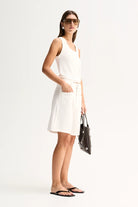 SILAS KNIT TOP  in White by Elka Collective