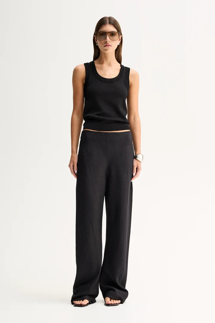 SILAS KNIT TOP  in Black by Elka Collective