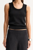 SILAS KNIT TOP  in Black by Elka Collective