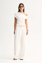 TALIA KNIT TOP in White by Elka Collective