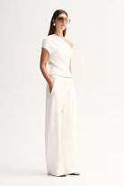 TALIA KNIT TOP in White by Elka Collective