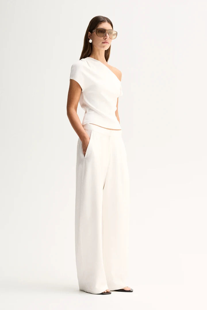TALIA KNIT TOP in White by Elka Collective