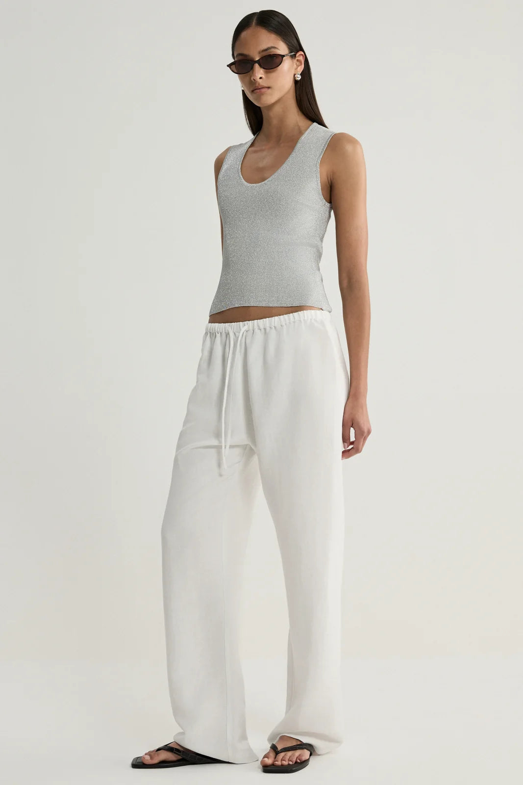 SOLARA KNIT TOP in Chrome by Elka Collective