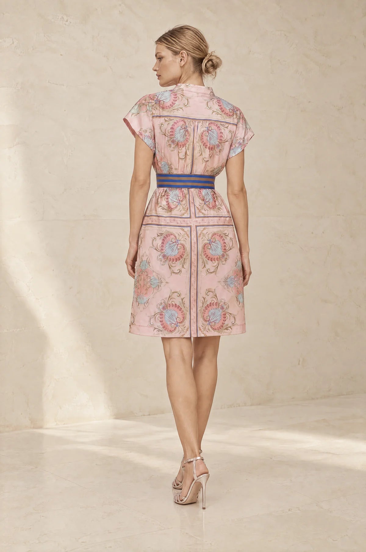 KATE CAP SLEEVE MIDI in Neptune Pink from Lola Australia