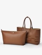 KENSINGTON TOTE in Tan Saffiano by Elms + King