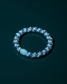 KKNEKKI Original Hair Ties in Stripe Baby Blue Glitter
