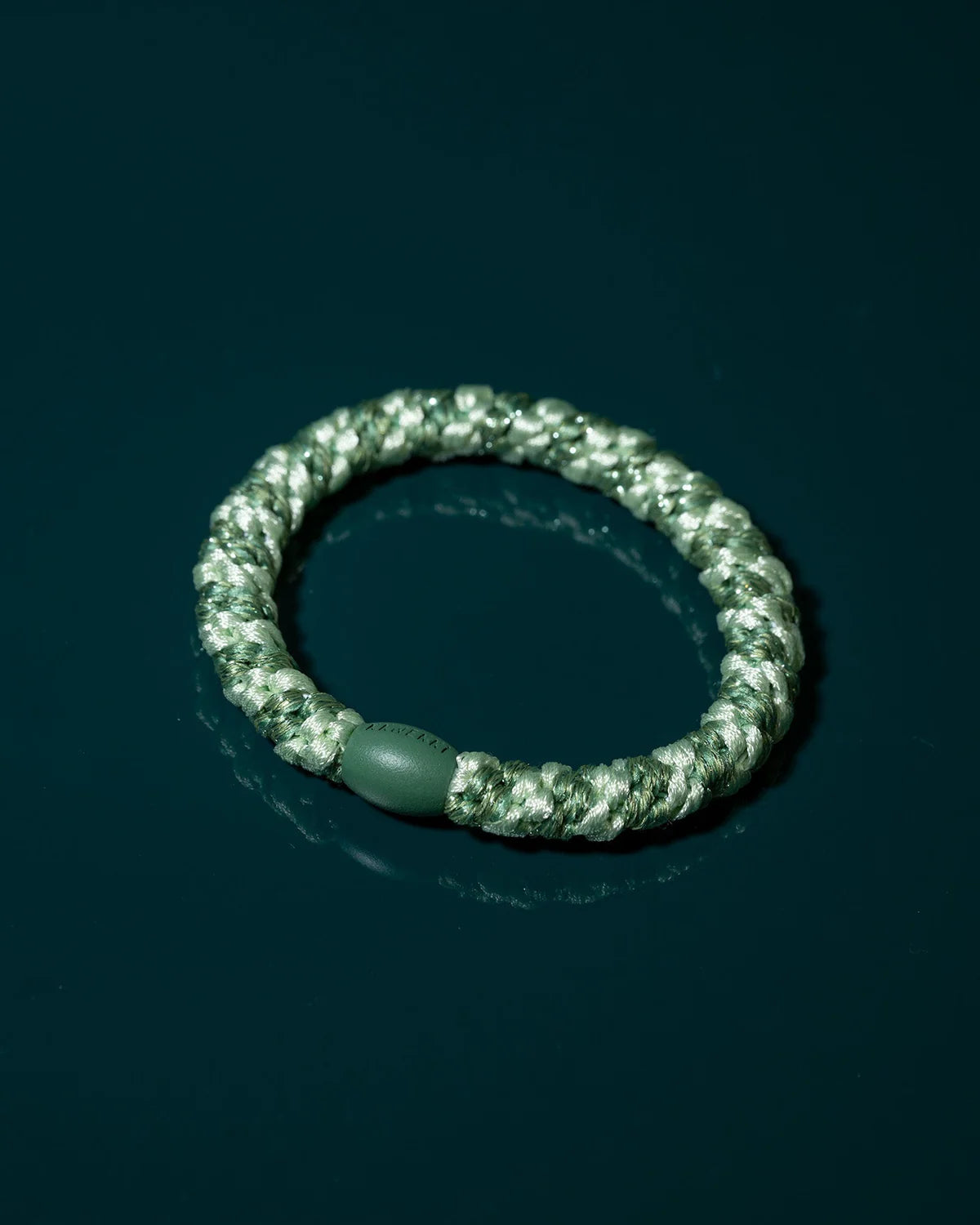 KKNEKKI ORIGINAL HAIR TIES | Stripe Mint Pistachio Glitter - Darling & Domain