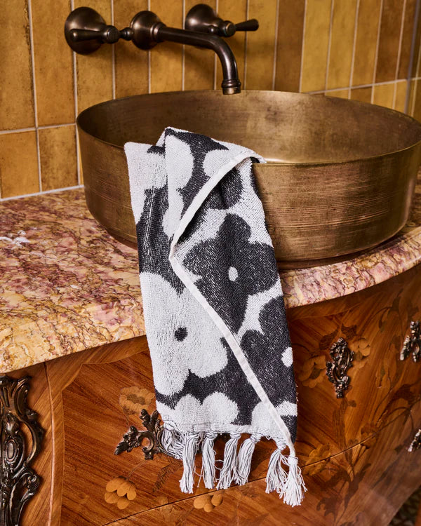 TERRY HAND TOWEL in Flower Face from the amazing range of Kip & Co