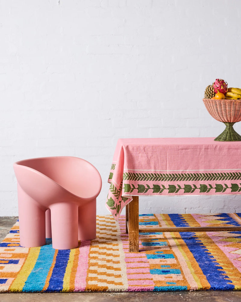 EMBROIDERED TABLECLOTH LARGE | Flower Chain