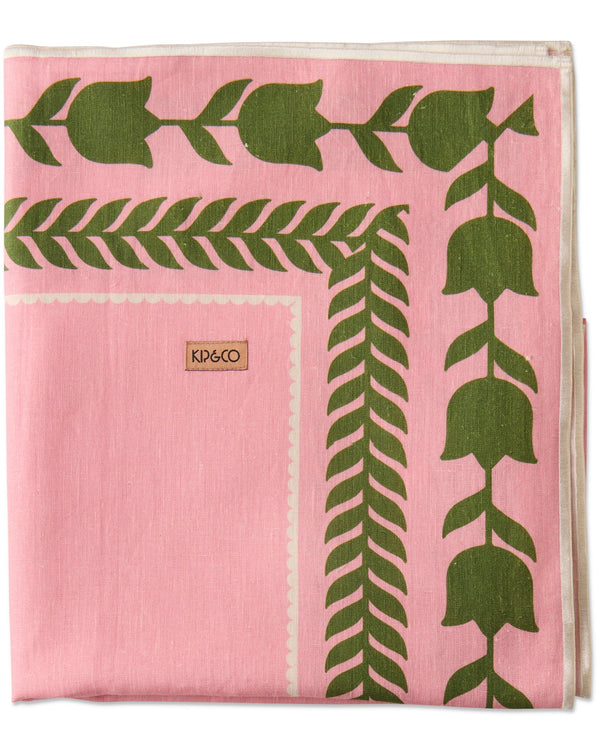 EMBROIDERED TABLECLOTH LARGE | Flower Chain