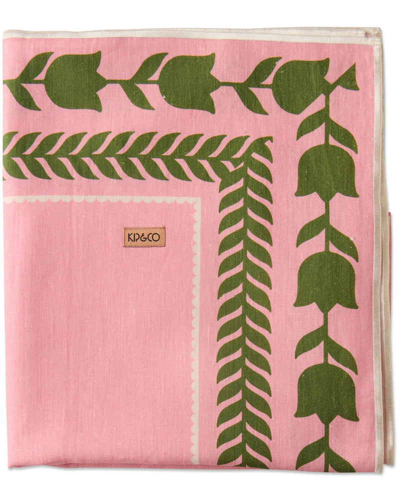 EMBROIDERED TABLECLOTH LARGE | Flower Chain