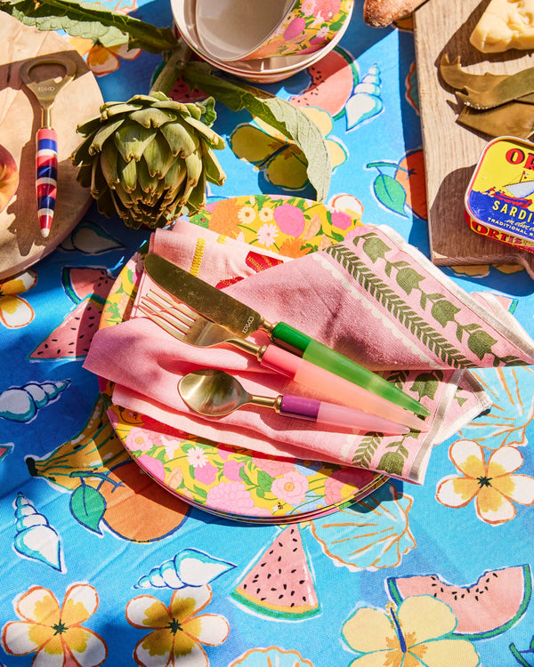 EMBROIDERED NAPKIN 4P SET | Flower Chain