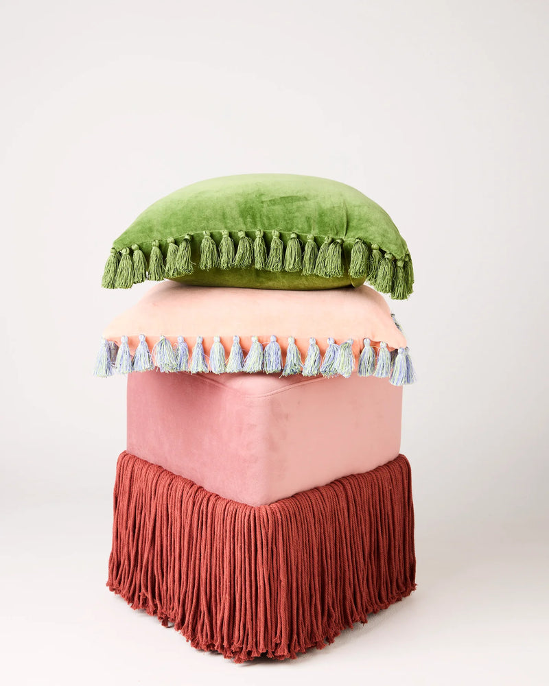 VELVET TASSEL CUSHION | Gelato