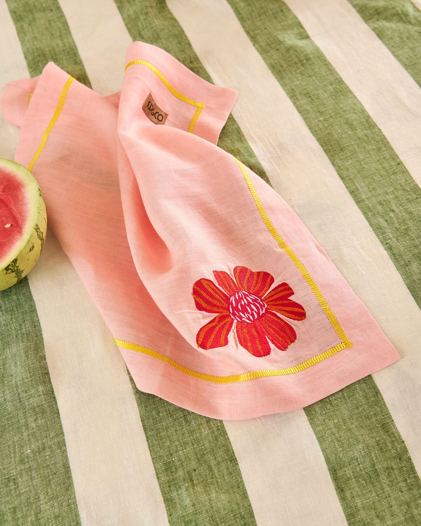 EMBROIDERED NAPKIN 4P SET | Wild Flower - Darling & Domain