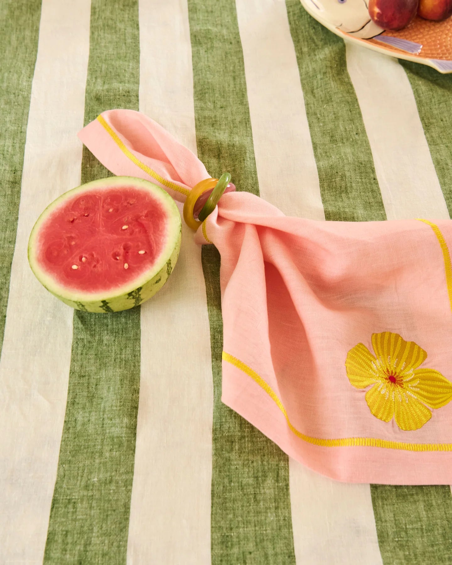 EMBROIDERED NAPKIN 4P SET | Wild Flower - Darling & Domain