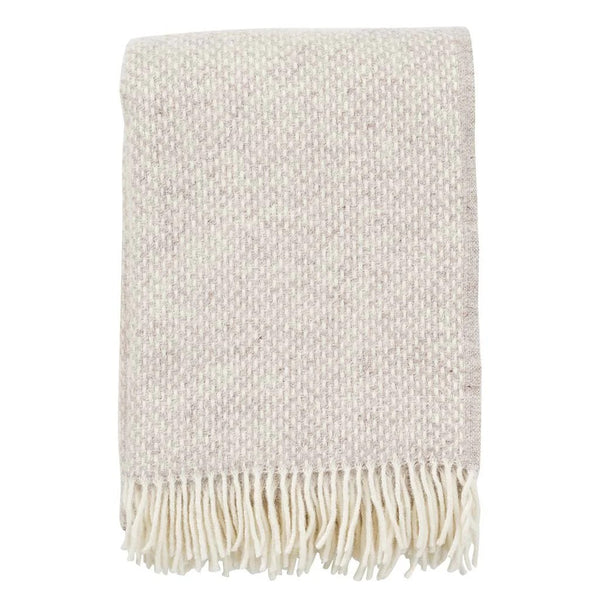 PREPPY BRUSHED WOOL BLANKET in Beige by Klippan
