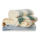 KLIPPAN GOTLAND VERTICAL STRIPE WOOL BLANKET | Heavenly Blue - Darling & Domain