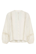 LILY LONG SLEEVE SHIRT in White Sand by Annie Mi