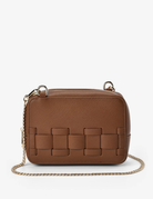 LONDON CROSSBODY BAG in Tan Saffiano by Elms + King