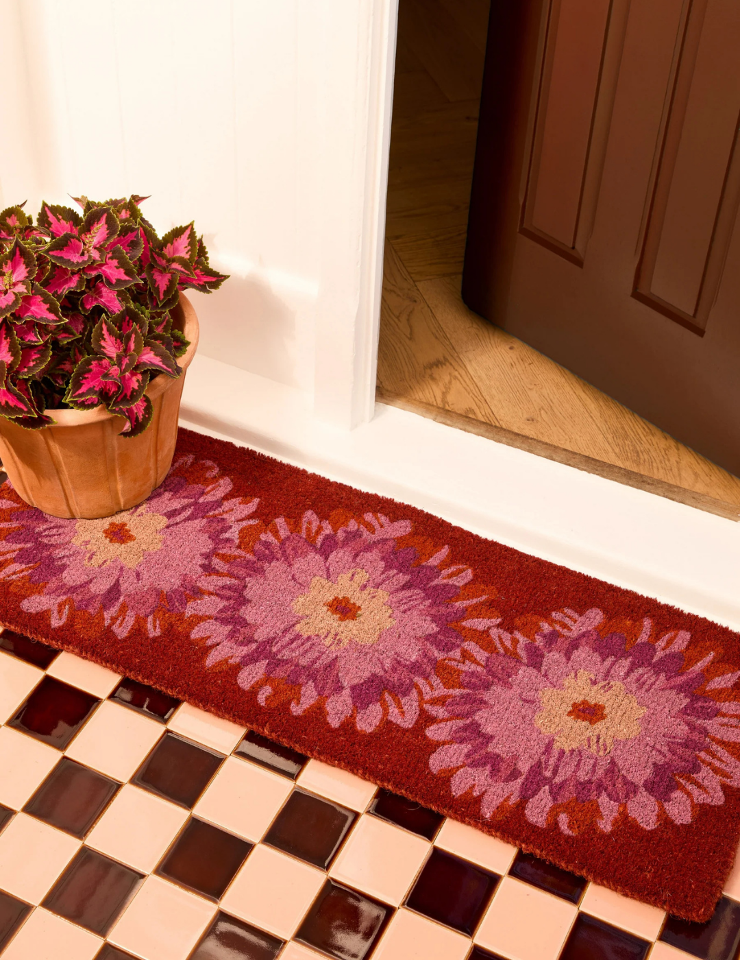 LONG DOOR MAT in Dahlia Pink by Bonnie and Neil