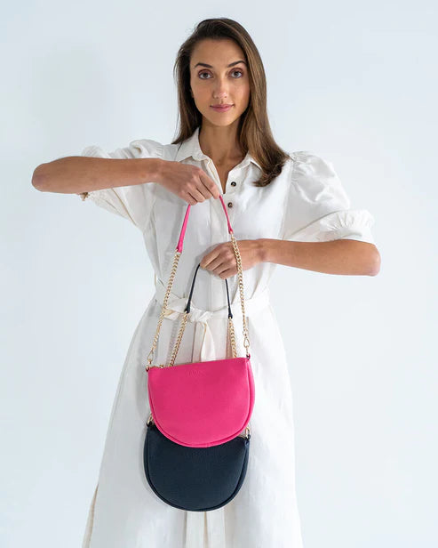 LA PALMA CROSSBODY BAG in French Navy by Elms and King