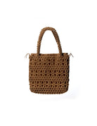FLOWER BEADED BAG | Tan - Darling & Domain