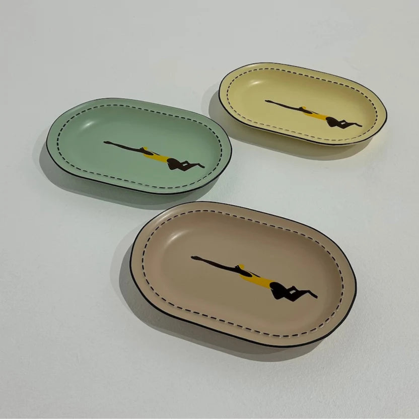 LARGE SERVING PLATE in Push and Glide Pistachio by AITCH.