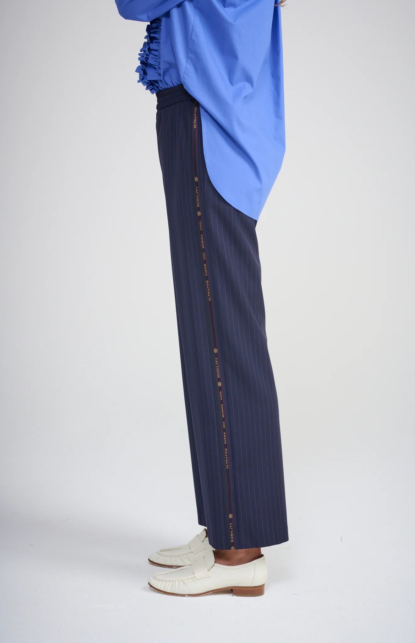 *Pre-Order* LA MAISON STRIPE TROUSER | Navy - Darling & Domain
