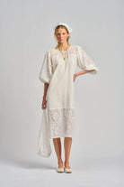 LE FILET LACE DRESS in Antique White from Le Stripe