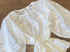 LE FILET LACE TOP in Antique White from Le Stripe