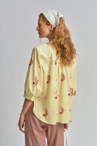 LE TABLECLOTH FRILL SHIRT in Lemon Butter from Le Stripe