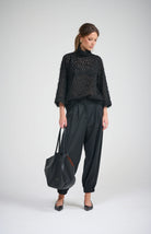 *Pre-Order* LE TASSEL TOP WITH SCARF | Black - Darling & Domain