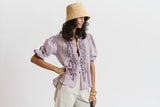 LE WASHED VOILE SHIRT | Lilac