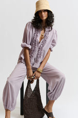 LE WASHED VOILE PANT | Lilac