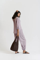 LE WASHED VOILE PANT | Lilac
