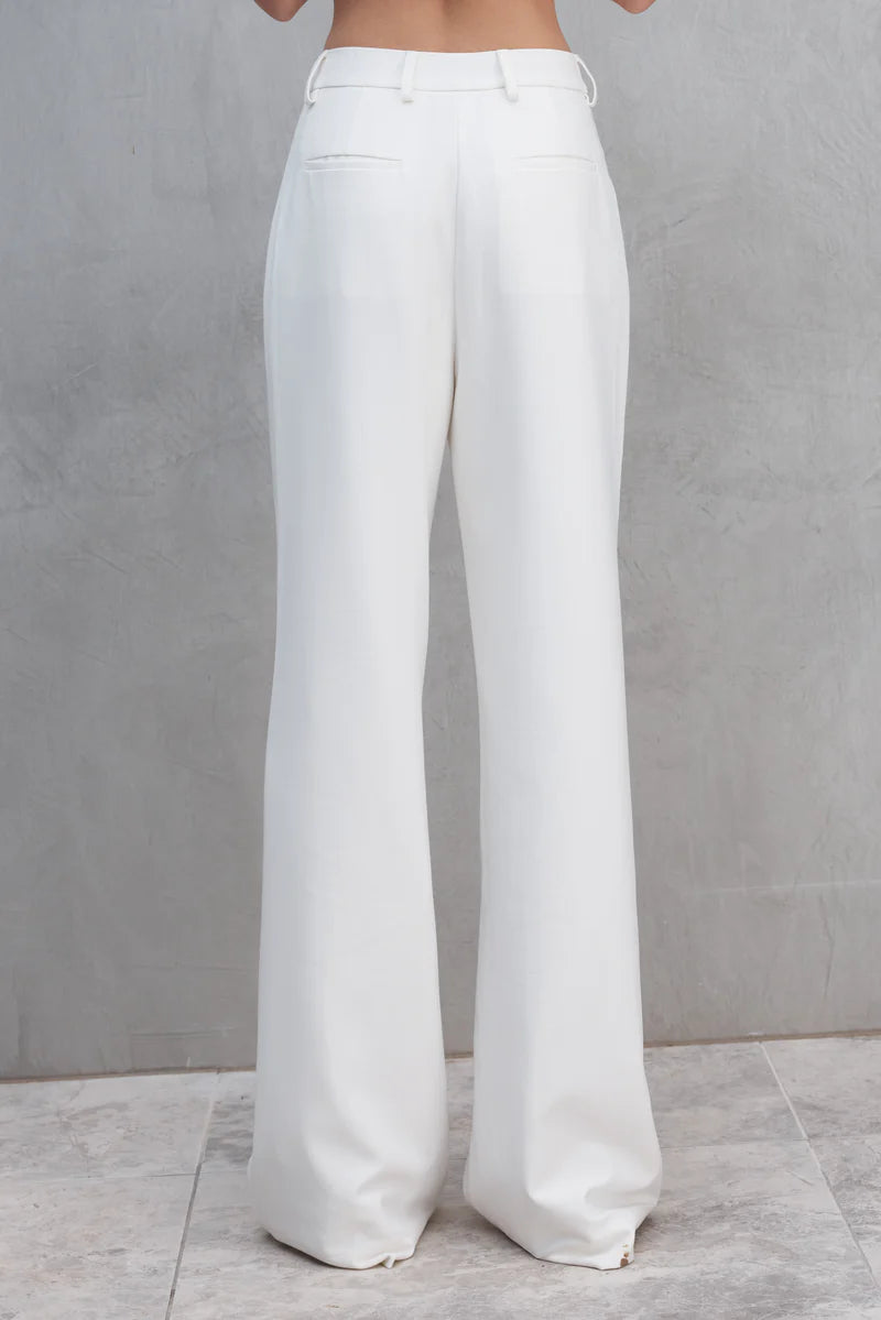 VIVIEN HI WAISTED PANT in White from Sofia Irina