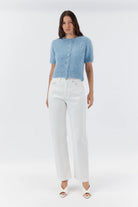 ELLY CROPPED CARDIGAN in Sky from Sofia Irina,