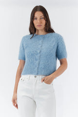 ELLY CROPPED CARDIGAN in Sky from Sofia Irina,