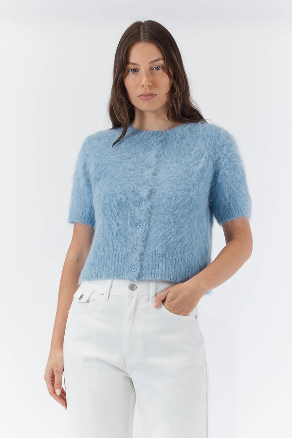 ELLY CROPPED CARDIGAN in Sky from Sofia Irina,