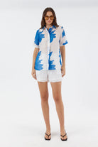 CHANTELLE BLOUSE in Blue Floral from Sofia Irina