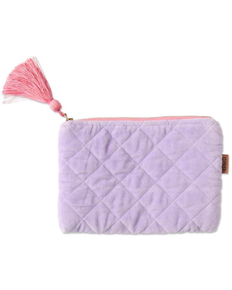 Velvet Cosmetic Purse in Lilac by Kip & Co