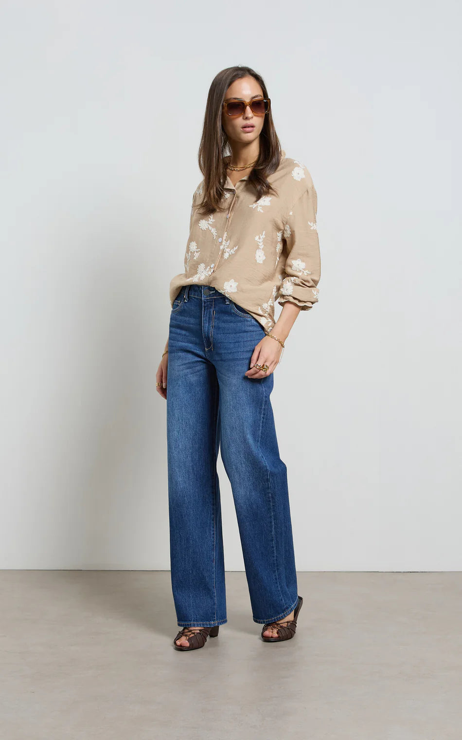LINA MID RISE STRAIGHT LEG JEAN in Pacific by Dricoper