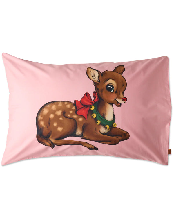 Little Reindeer Cotton Pillowcase by Kip & Co